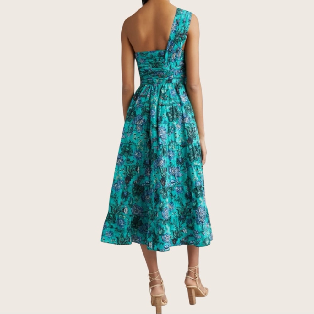 Ulla Johnson Ellie One‑Shoulder Midi Dress Jade - Picture 11 of 16